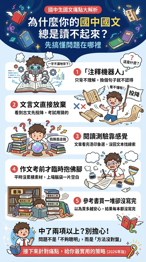 為什麼你的國中國文總是讀不起來？先搞懂問題在哪裡