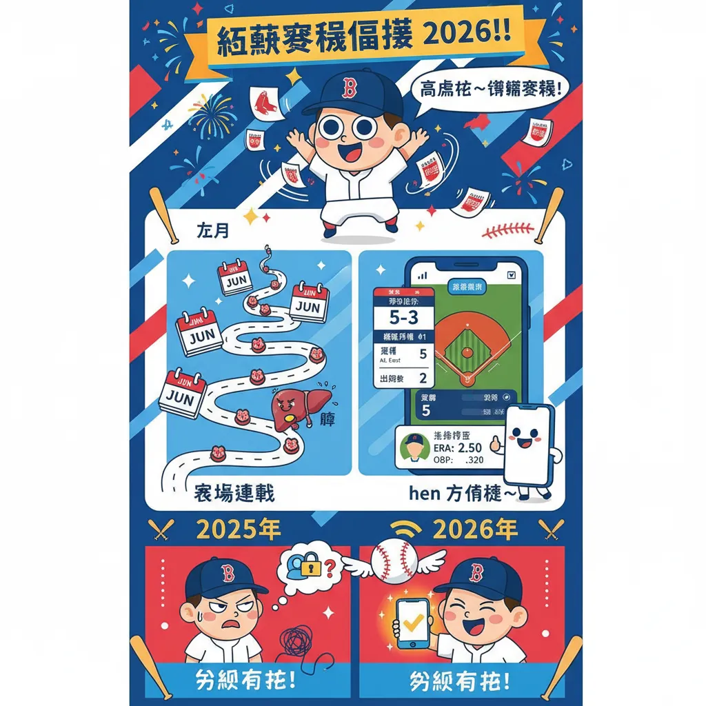2026紅襪賽程直播：即時比分查詢與戰績排名一把抓