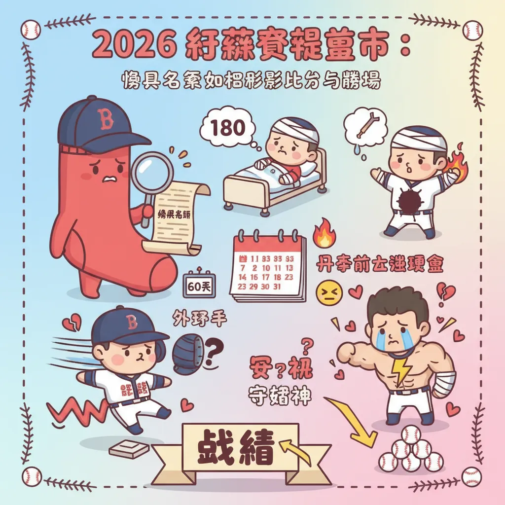2026紅襪賽程重點：傷兵名單如何影響比分與勝場
