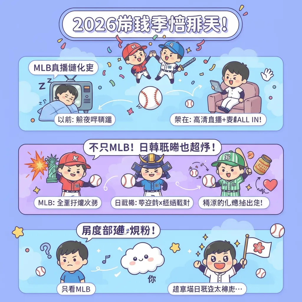 棒球季開打！MLB直播搭配日職棒、韓職棒賽事一次追